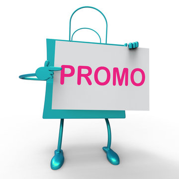 Promo Bag Shows Discount Reduction Or Save