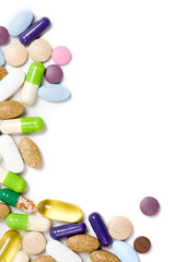 pills isolated on white background