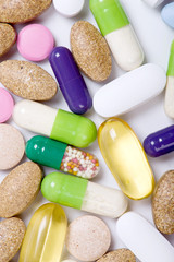 pills isolated on white background