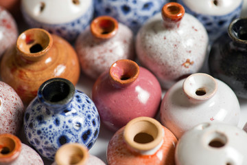 Pots in glaze