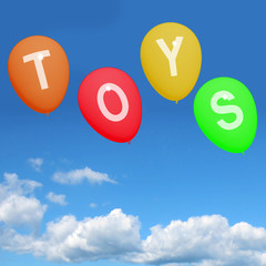 Toys Balloons Represent Kids and Children's Playthings