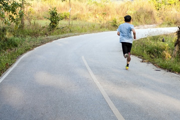 runner on the morning marathon