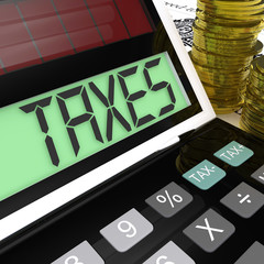 Taxes Calculator Shows Income And Business Taxation