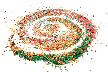 Spirale grunuli di plastica