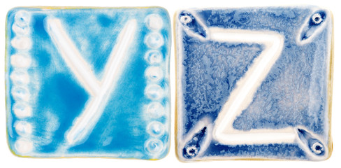 Handmade ceramic letters