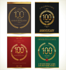 Aniverrsary laurel wreath banner collection, 100 years