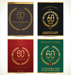 Aniverrsary laurel wreath banner collection, 60 years