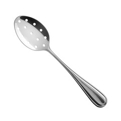 slotted spoon on white background