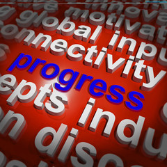Progress Word Cloud Means Maturity Growth  And Improvement