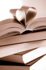 books with heart shape