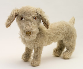 alter antiker stoffhund, hund,