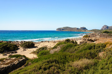 Fototapeta na wymiar Falassarna, jedna z najpiękniejszych plaż na Krecie