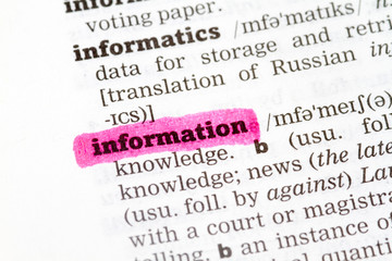 Information Dictionary Definition