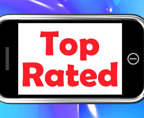 Fototapeta premium Top Rated On Phone Shows Best Ranked Special Product