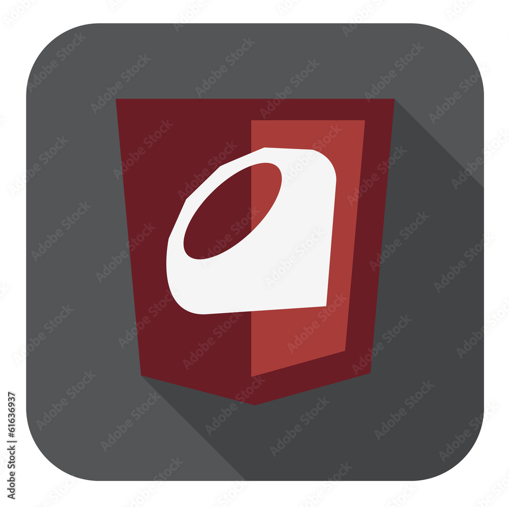 Poster vector illustration of dark red shield with ruby programming lan