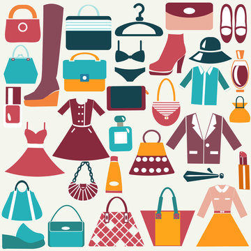 clothes and accessories vintage icons
