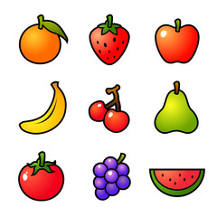 Fruits vector icon