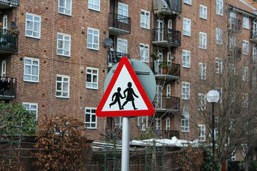 School Road Sign, and Palace, London