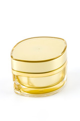 cream bottle isolated white background