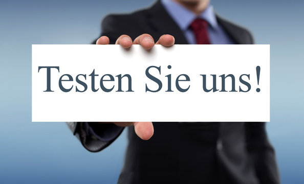 Testen Sie uns!