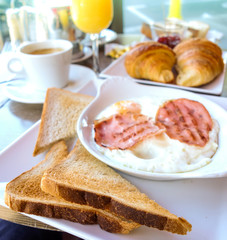 coffee and croissants