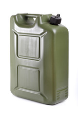 Petrol can, on white background