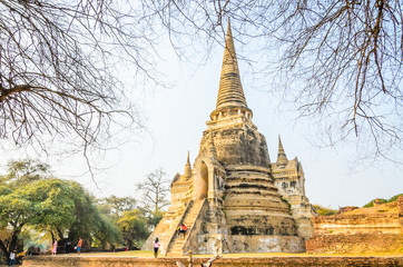 Wat Phra Si Sanphet temple at ayutthaya Thailand
