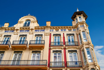 Valencia, Spain, facade of the Cathedral Church.