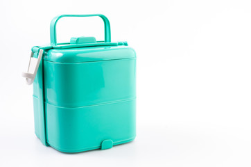 Tiffin box on isolated white background