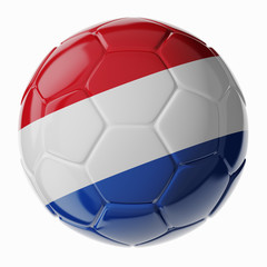 Fototapeta premium Soccer ball. Flag of Netherlands