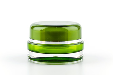 cream bottle isolated white background