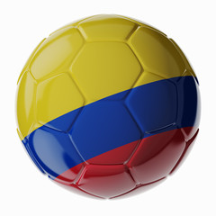 Fototapeta premium Soccer ball. Flag of Colombia