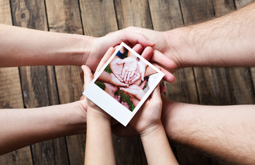 Set of images in family hands © mariiya
