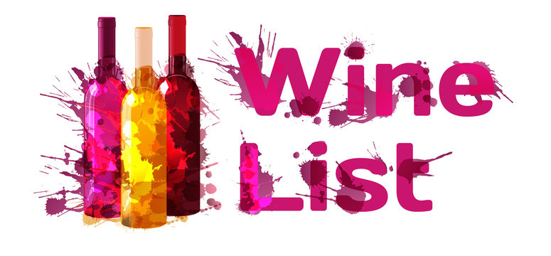 Grunge wine list template