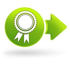 label sur symbole web vert