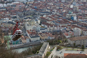 Vue de la bastille à Grenoble