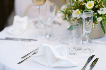 Table setting for an event party