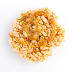 rice crust thai isolated white background