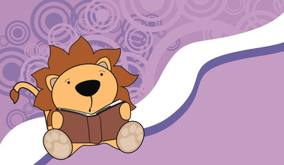 lion baby reading background