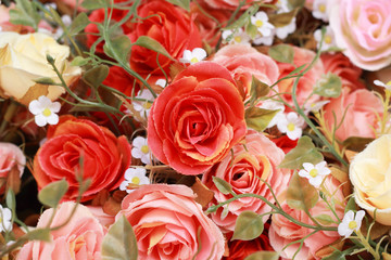 Fototapeta premium beautiful of rose artificial flowers