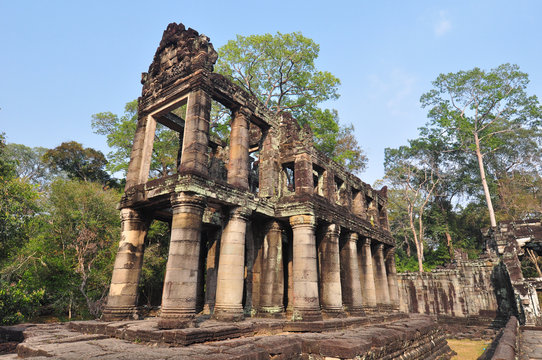 Preah Khan is a temple at Angkor Cambodia.