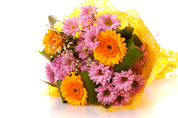 bouquet flowers , isolated