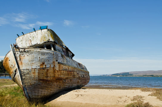 Shipwrecked Boat Tomales Bay