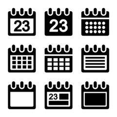 Calendar icons set.