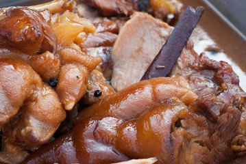 Steam pork leg with gravy in chinese style