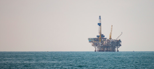 Oil platform in the pacific ocean