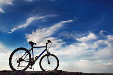 Fototapeta premium Bike under blue sky