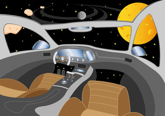 spaceship interior in the universe