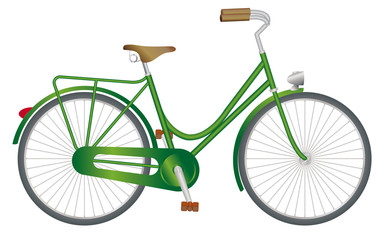 stylish green bicycle