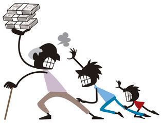 祖父のお金を狙う子供